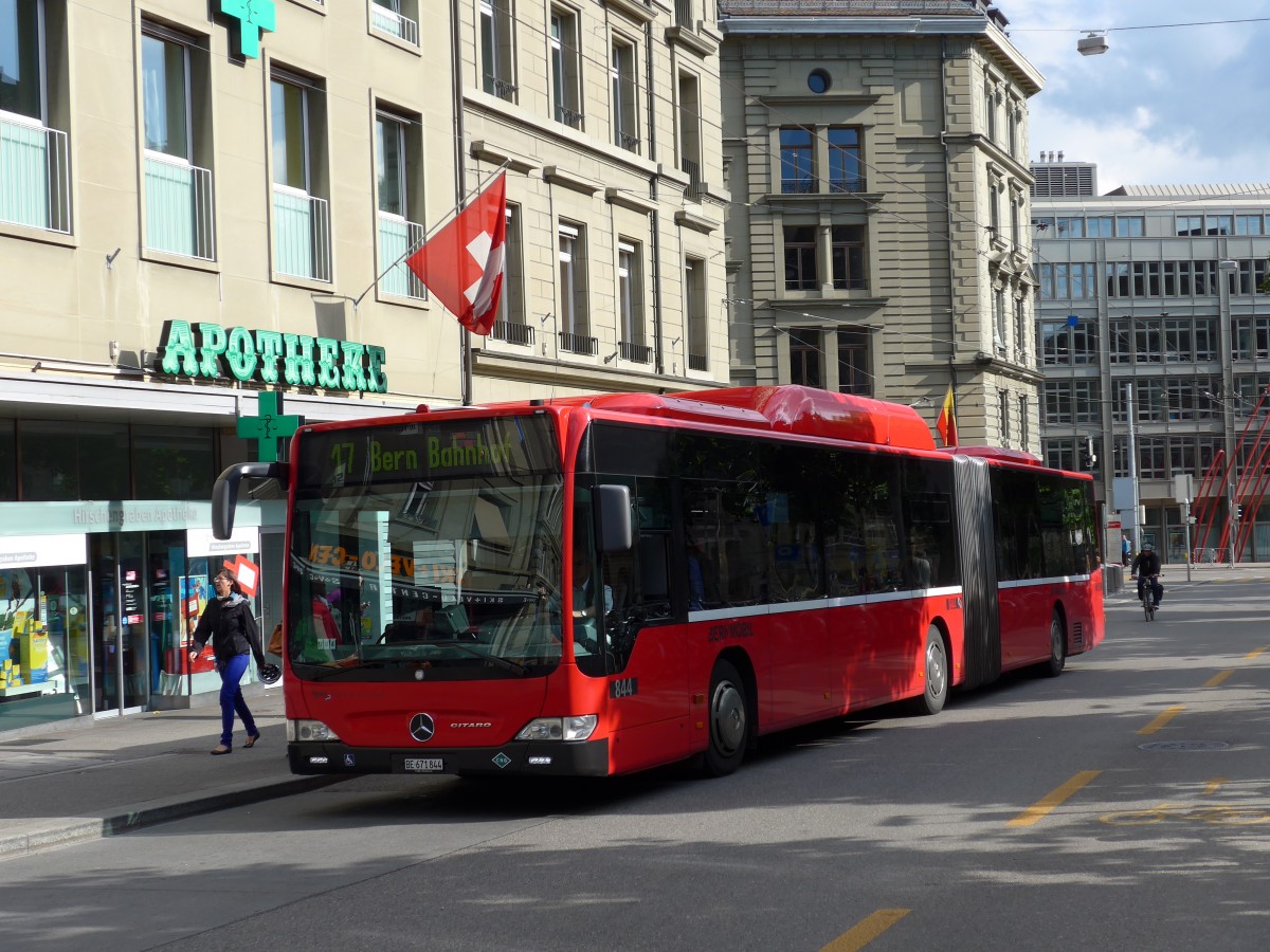 (150'989) - Bernmobil, Bern - Nr. 844/BE 671'844 - Mercedes am 28. Mai 2014 in Bern, Hirschengraben