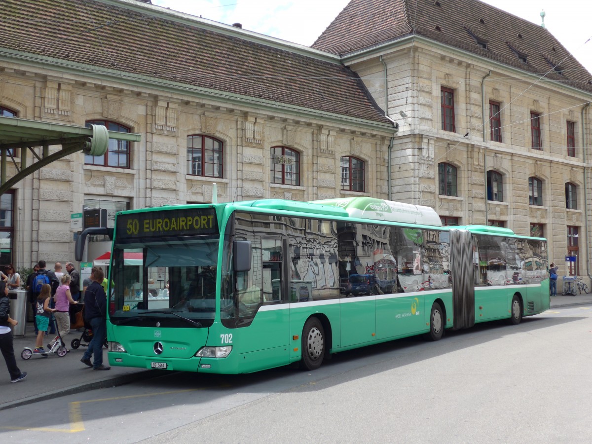 (151'036) - BVB Basel - Nr. 702/BS 6661 - Mercedes am 29. Mai 2014 beim Bahnhof Basel