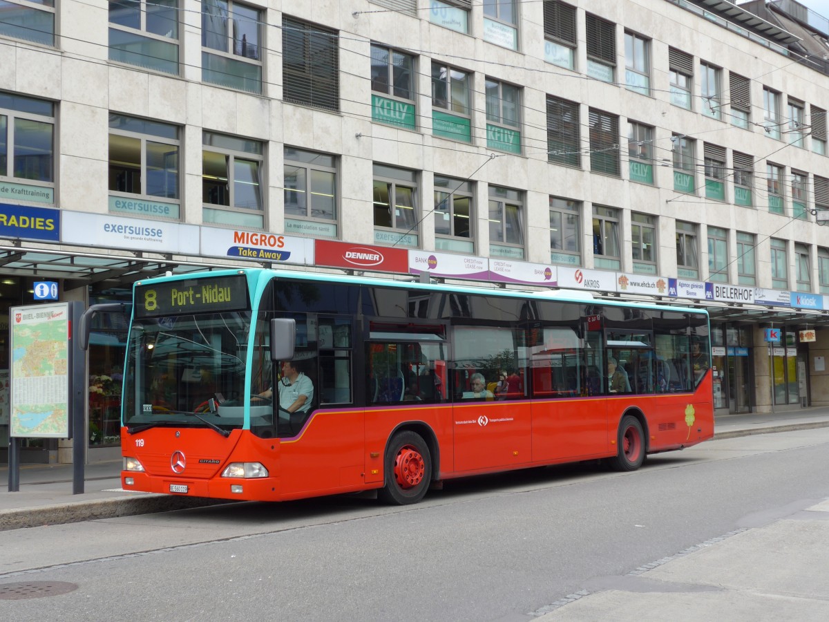(151'087) - VB Biel - Nr. 119/BE 560'119 - Mercedes am 29. Mai 2014 in Biel, Guisanplatz