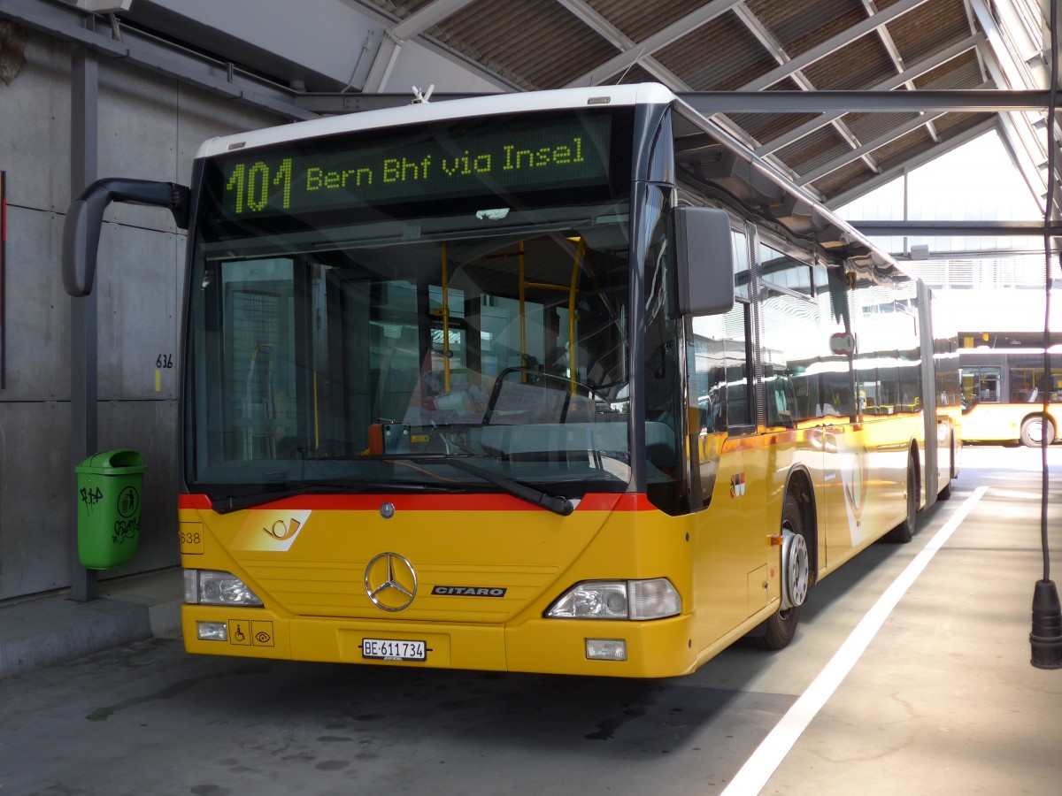 (151'458) - PostAuto Bern - Nr. 638/BE 611'734 - Mercedes am 12. Juni 2014 in Bern, Postautostation
