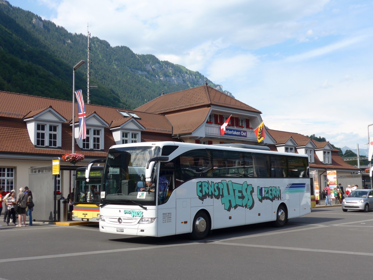 (151'871) - Hess E., Luzern - LU 15'688 - Mercedes am 28. Juni 2014 beim Bahnhof Interlaken Ost