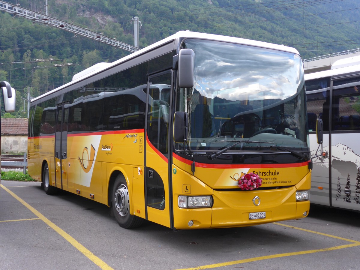 (151'981) - PostAuto Bern - BE 408'909 - Irisbus am 28. Juni 2014 beim Bahnhof Interlaken Ost