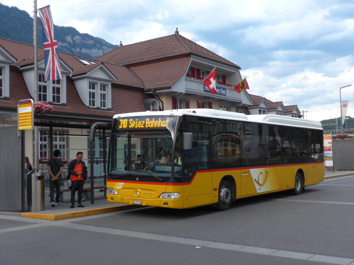 (151'988) - PostAuto Bern - BE 637'781 - Mercedes am 28. Juni 2014 beim Bahnhof Interlaken Ost