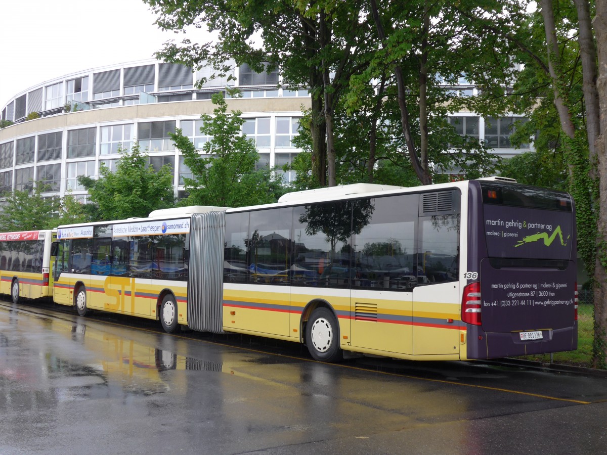 (152'023) - STI Thun - Nr. 136/BE 801'136 - Mercedes am 2. Juli 2014 bei der Schifflndte Thun