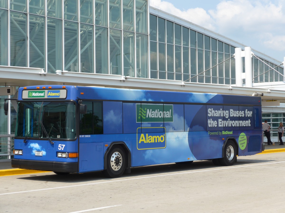 (153'377) - National-Alamo, Chicago - Nr. 57/6025 N - Gillig am 20. Juli 2014 in Chicago, Airport O'Hare