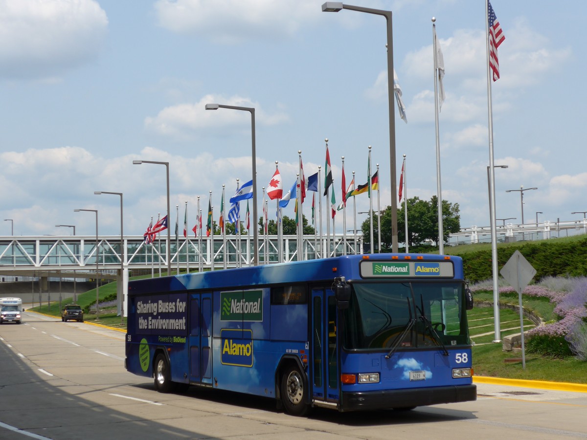 (153'396) - National-Alamo, Chicago - Nr. 58/6119 N - Gillig am 20. Juli 2014 in Chicago, Airport O'Hare