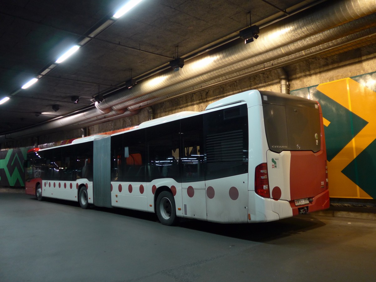 (153'468) - TPF Fribourg - Nr. 111/FR 300'371 - Mercedes am 23. Juli 2014 in Fribourg, Busbahnhof