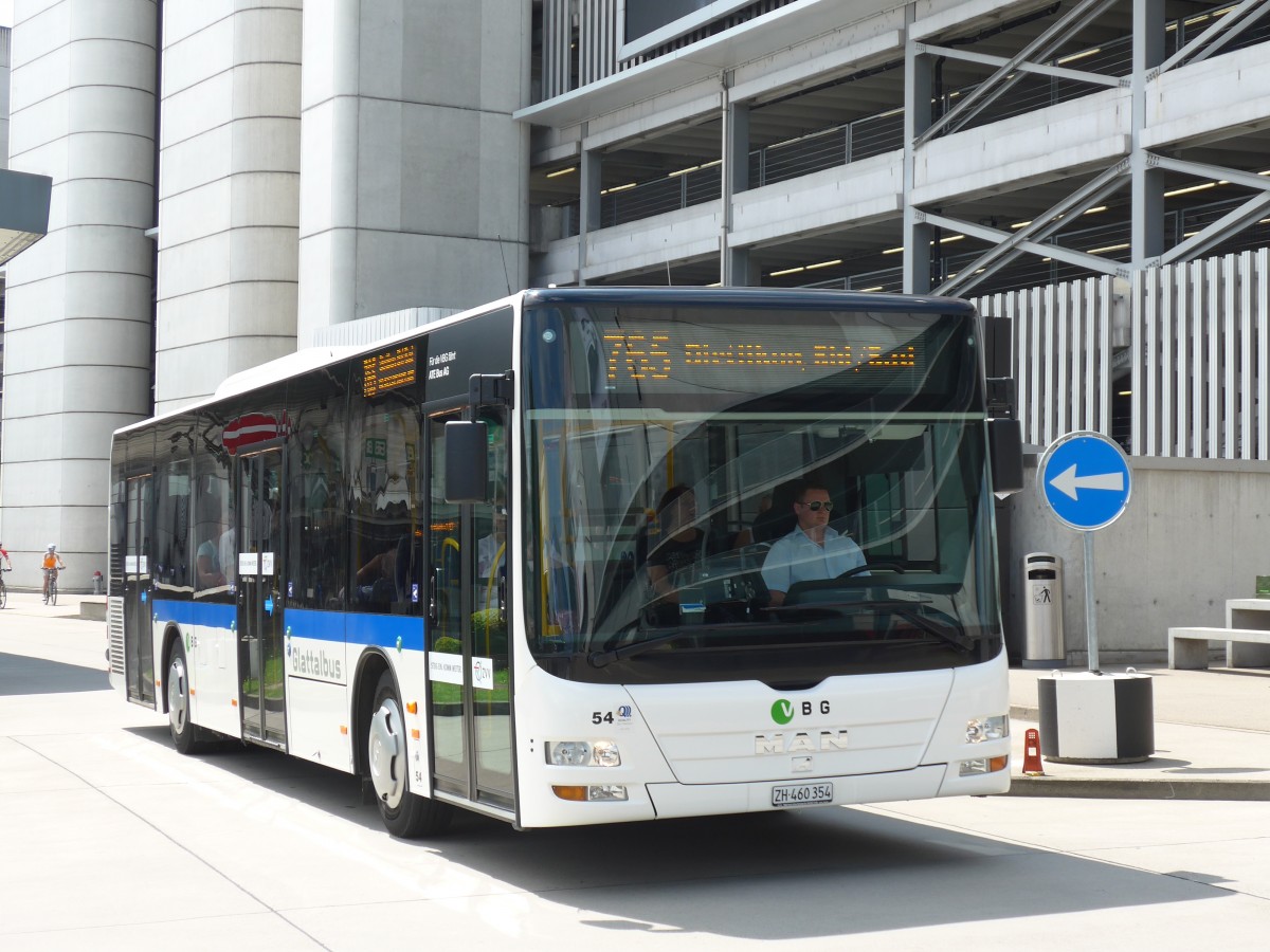 (153'650) - ATE Bus, Effretikon - Nr. 54/ZH 460'354 - MAN am 4. August 2014 in Zrich, Flughafen