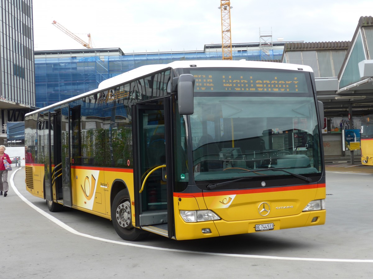 (153'745) - PostAuto Bern - Nr. 533/BE 744'533 - Mercedes (ex BE 653'387) am 16. August 2014 in Bern, Postautostation