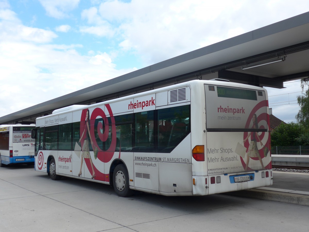 (153'756) - RTB Altsttten - Nr. 55/SG 220'035 - Mercedes am 16. August 2014 beim Bahnhof Altsttten