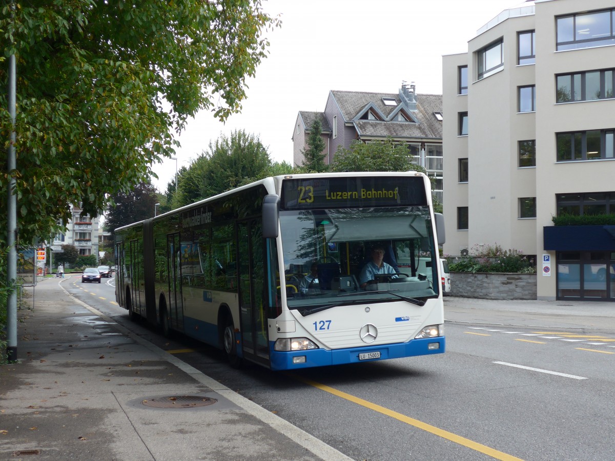 (154'033) - VBL Luzern - Nr. 127/LU 15'003 - Mercedes am 19. August 2014 in Luzern, Maihof