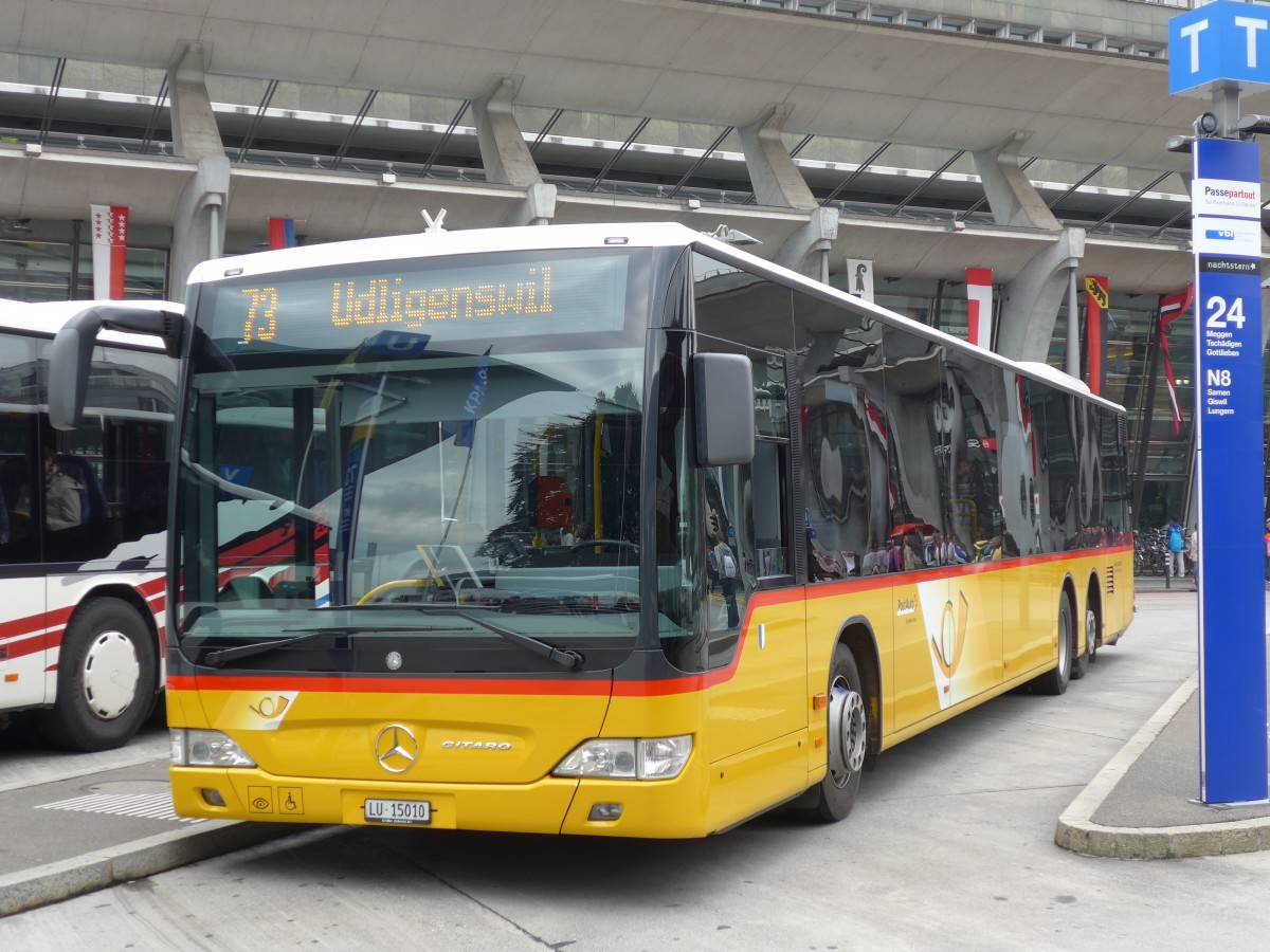 (154'064) - Bucheli, Kriens - Nr. 24/LU 15'010 - Mercedes am 19. August 2014 beim Bahnhof Luzern