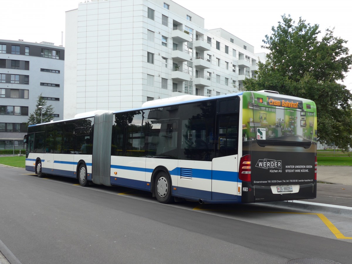 (154'108) - ZVB Zug - Nr. 29/ZG 88'029 - Mercedes am 19. August 2014 in Zug, Dammstrasse/Bahnhof