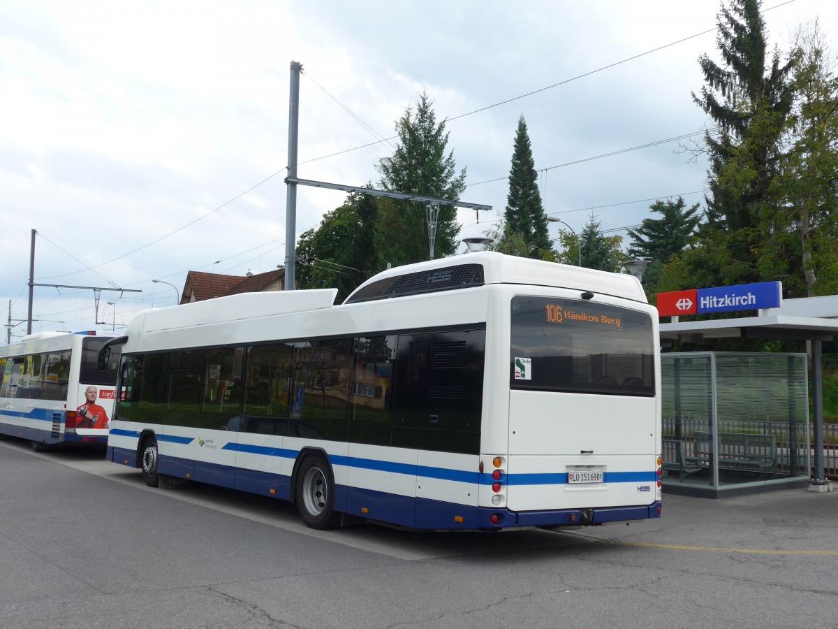 (154'146) - BSF Hochdorf - Nr. 301/LU 151'690 - Hess am 19. August 2014 beim Bahnhof Hitzkirch