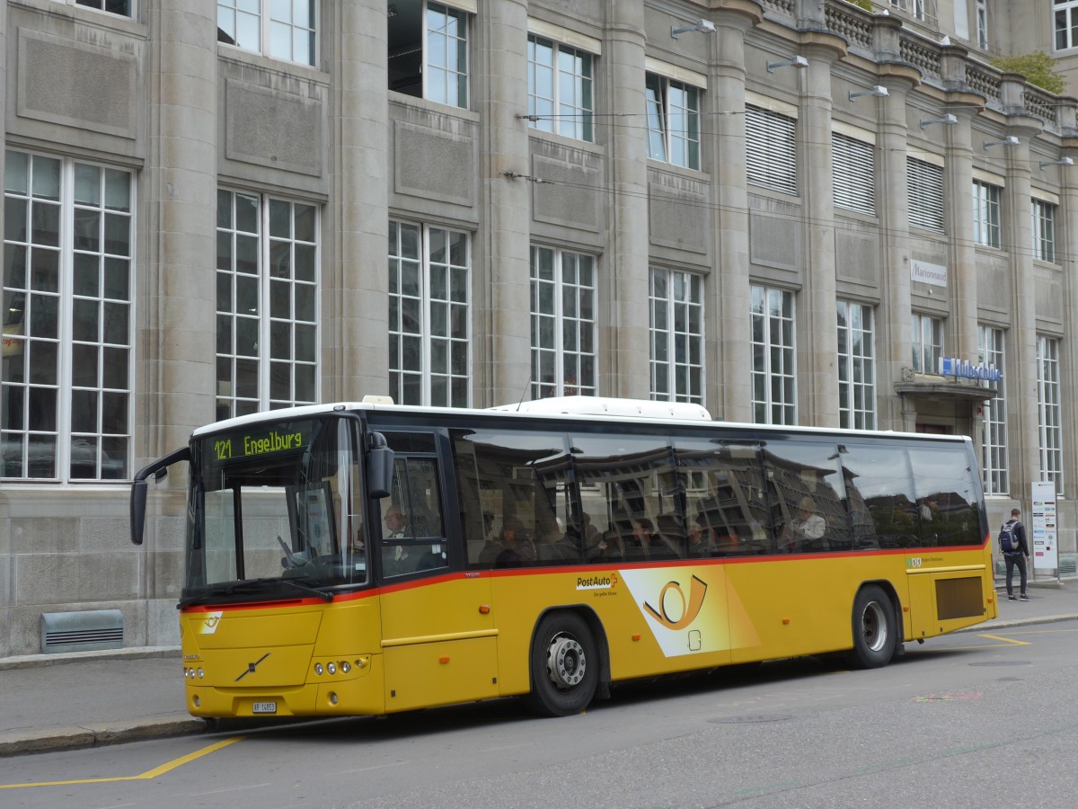 (154'193) - PostAuto Ostschweiz - AG 14'853 - Volvo am 20. August 2014 beim Bahnhof St. Gallen