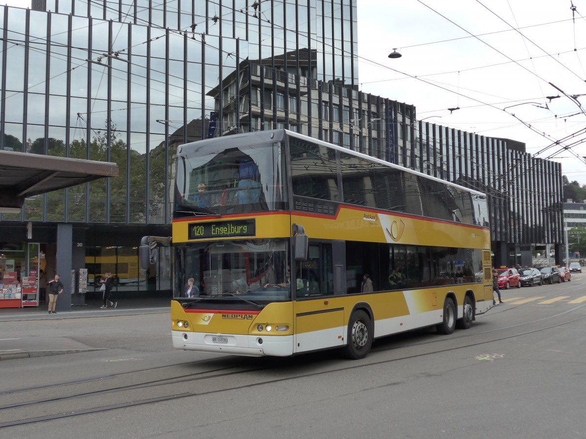 (154'205) - PostAuto Ostschweiz - AR 14'838 - Neoplan (ex P 27'016) am 20. August 2014 beim Bahnhof St. Gallen
