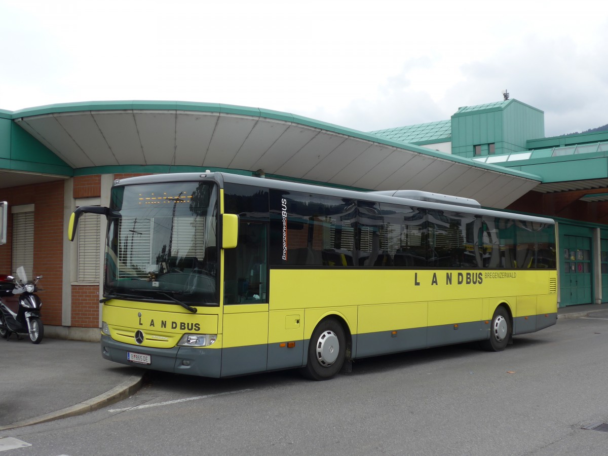 (154'222) - Landbus Bregenzerwald, Egg - B 865 DE - Mercedes am 20. August 2014 beim Bahnhof Bregenz