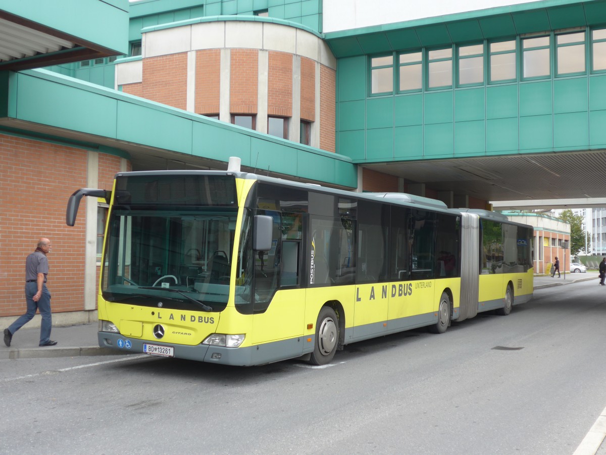 (154'242) - Landbus Unterland, Dornbirn - BD 13'261 - Mercedes am 20. August 2014 beim Bahnhof Bregenz