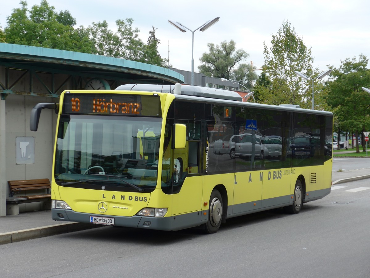(154'256) - Landbus Unterland, Dornbirn - BD 13'433 - Mercedes am 20. August 2014 beim Bahnhof Bregenz