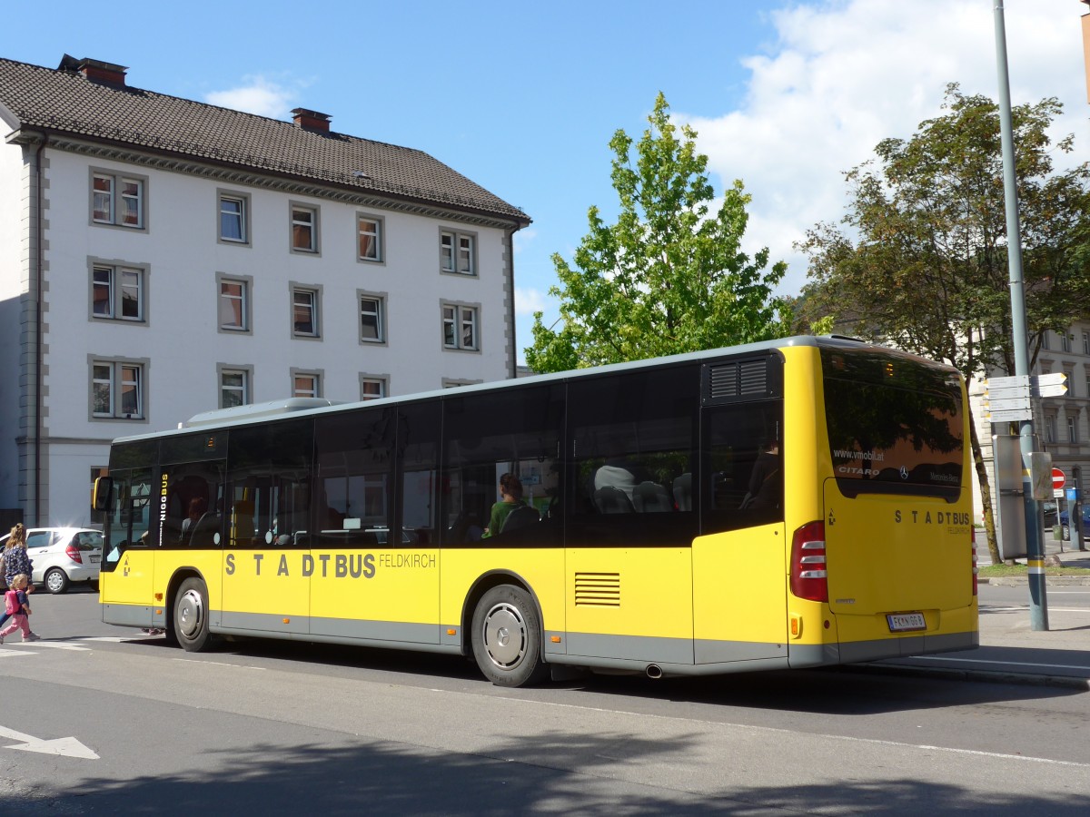 (154'311) - Stadtbus, Feldkirch - FK NIGG 8 - Mercedes am 21. August 2014 beim Bahnhof Feldkirch
