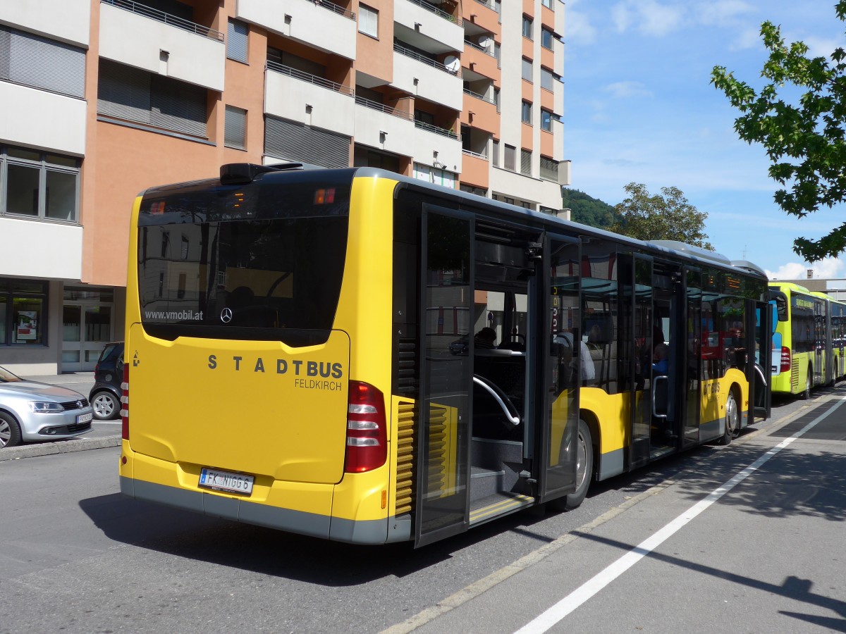 (154'315) - Stadtbus, Feldkirch - FK NIGG 6 - Mercedes am 21. August 2014 beim Bahnhof Feldkirch