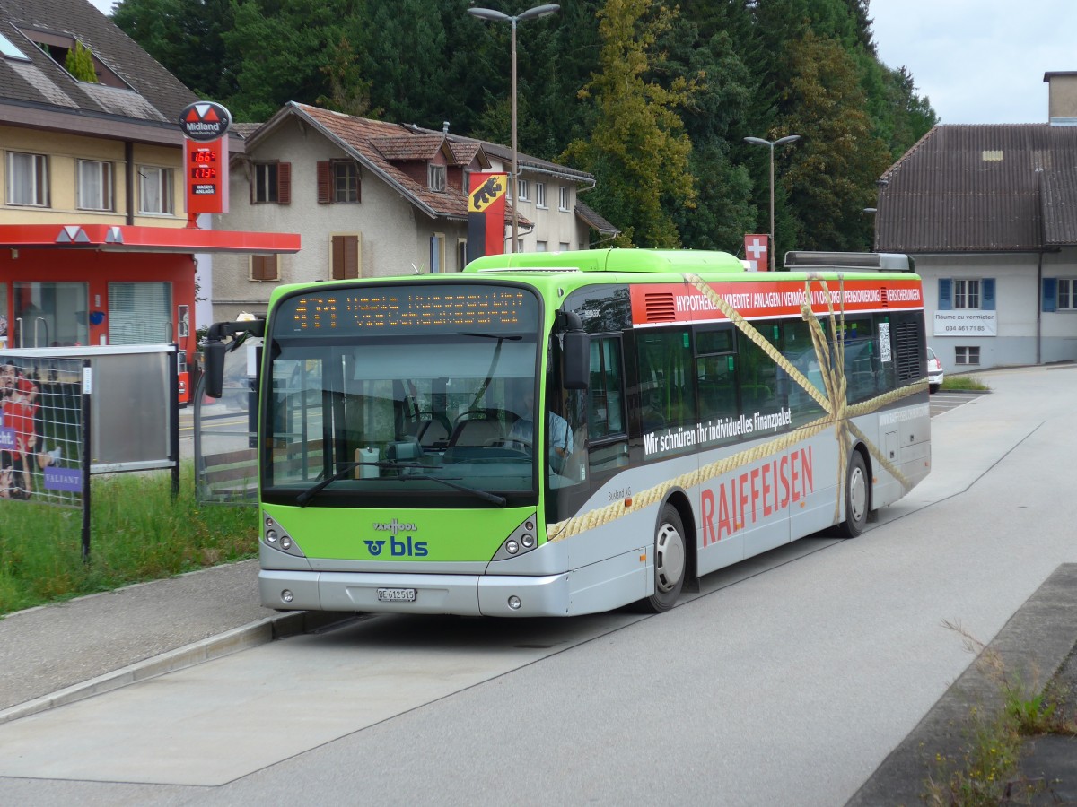 (154'472) - Busland, Burgdorf - Nr. 19/BE 612'515 - Van Hool am 30. August 2014 beim Bahnhof Affoltern-Weier