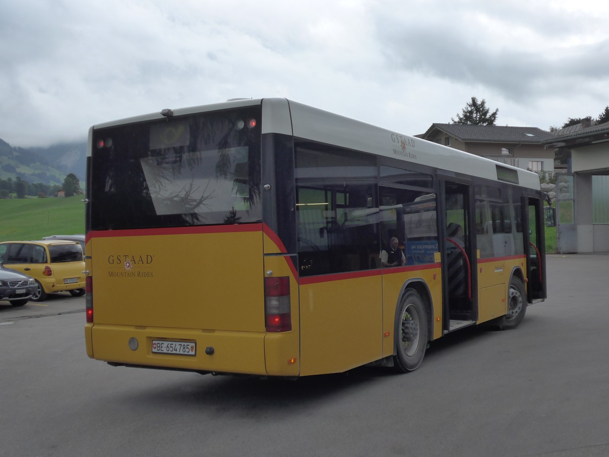 (154'740) - PostAuto Bern - BE 654'785 - MAN (ex ASKA Aeschi Nr. 5) am 31. August 2014 in Aeschi, Garage