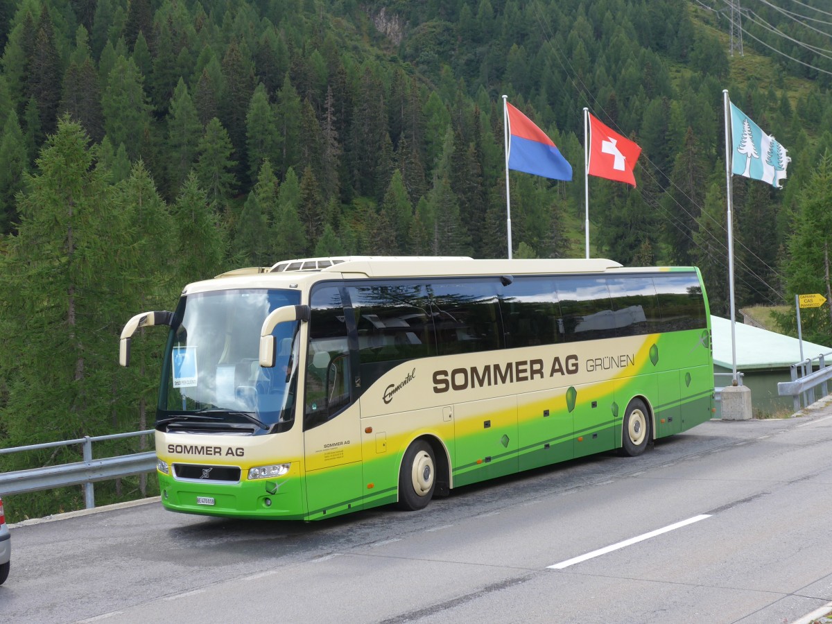 (154'773) - Sommer, Grnen - BE 470'018 - Volvo am 1. September 2014 in All'Acqua, Ristorante