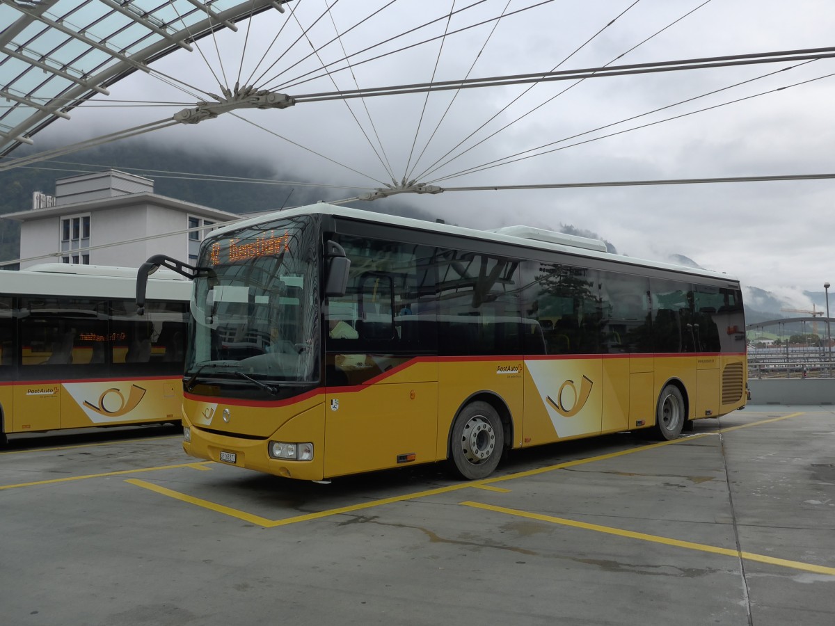 (155'127) - PostAuto Graubnden - GR 168'877 - Irisbus am 13. September 2014 in Chur, Postautostation