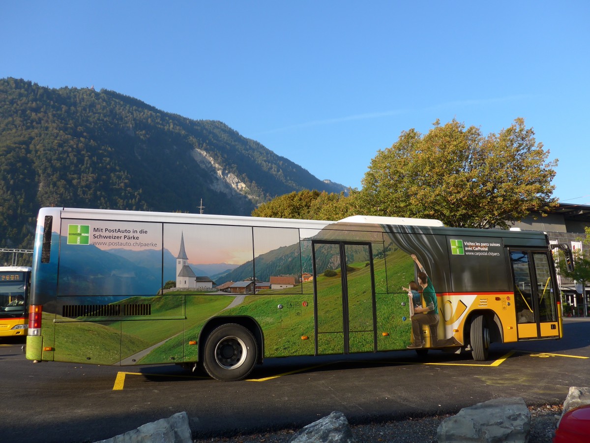 (155'356) - CarPostal Ouest - VD 124'774 - Volvo am 23. September 2014 beim Bahnhof Interlaken West