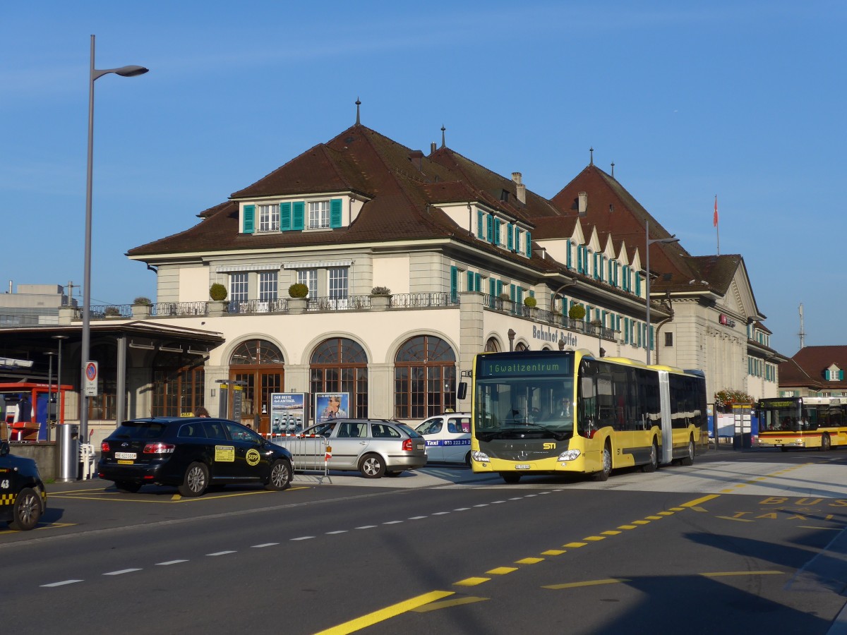 (155'373) - STI Thun - Nr. 169/BE 752'169 - Mercedes am 26. September 2014 beim Bahnhof Thun