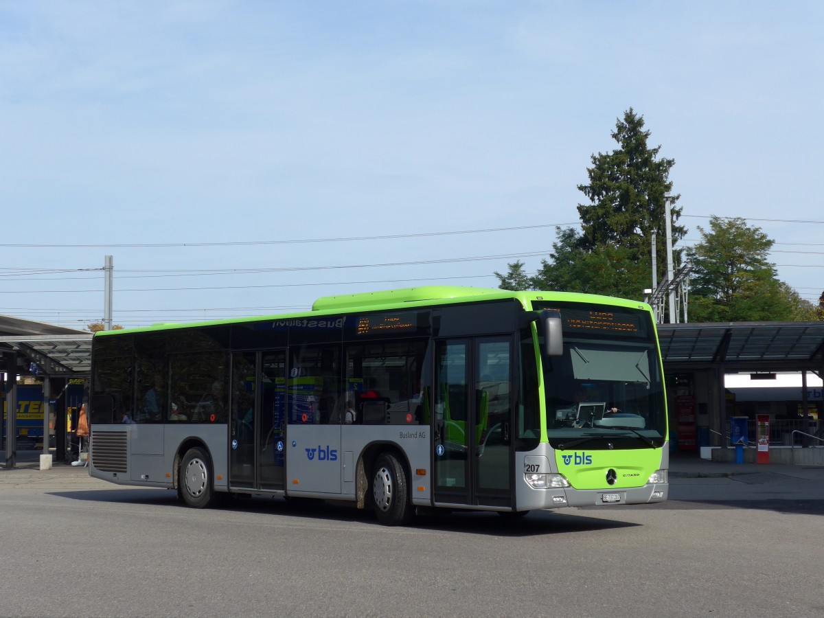 (155'470) - Busland, Burgdorf - Nr. 207/BE 737'207 - Mercedes am 5. Oktober 2014 beim Bahnhof Burgdorf