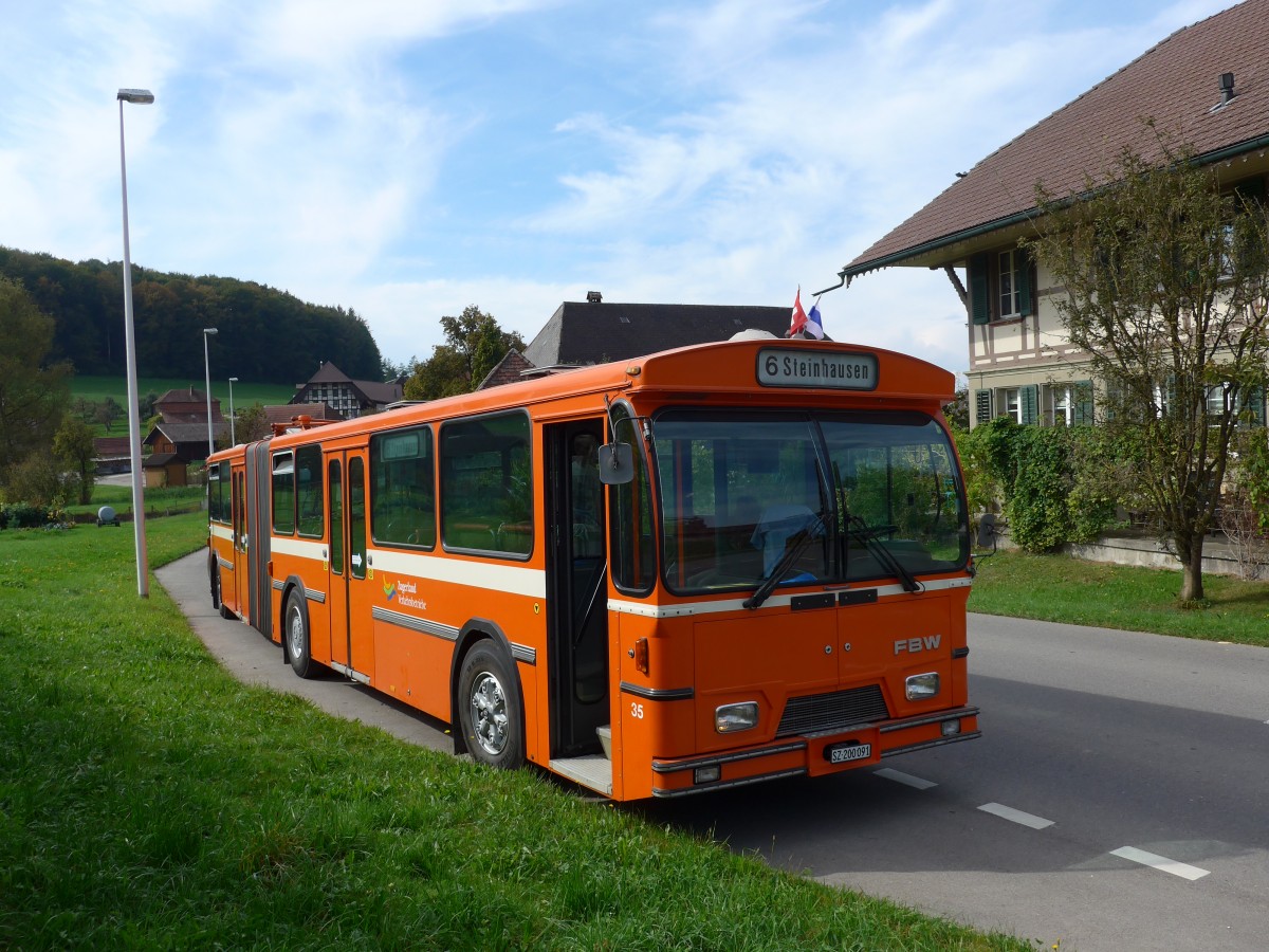 (155'508) - ZVB Zug (RWB) - Nr. 35/SZ 200'091 - FBW/Hess am 5. Oktober 2014 in Rohrmoos bei Lyssach