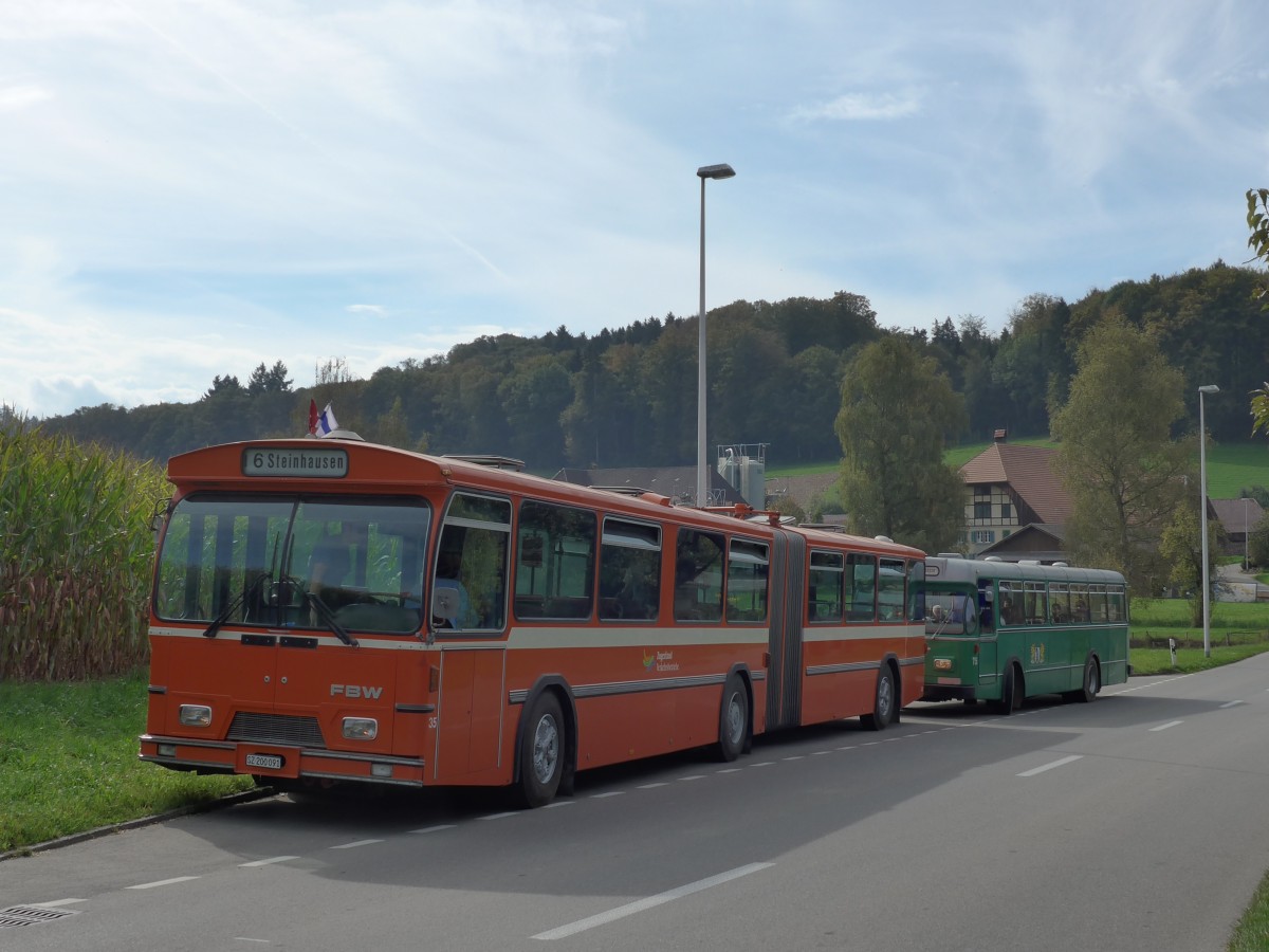 (155'509) - ZVB Zug (RWB) - Nr. 35/SZ 200'091 - FBW/Hess am 5. Oktober 2014 in Rohrmoos bei Lyssach