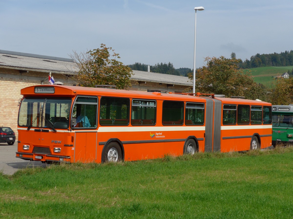 (155'515) - ZVB Zug (RWB) - Nr. 35/SZ 200'091 - FBW/Hess am 5. Oktober 2014 in Burgdorf, Ziegelgut