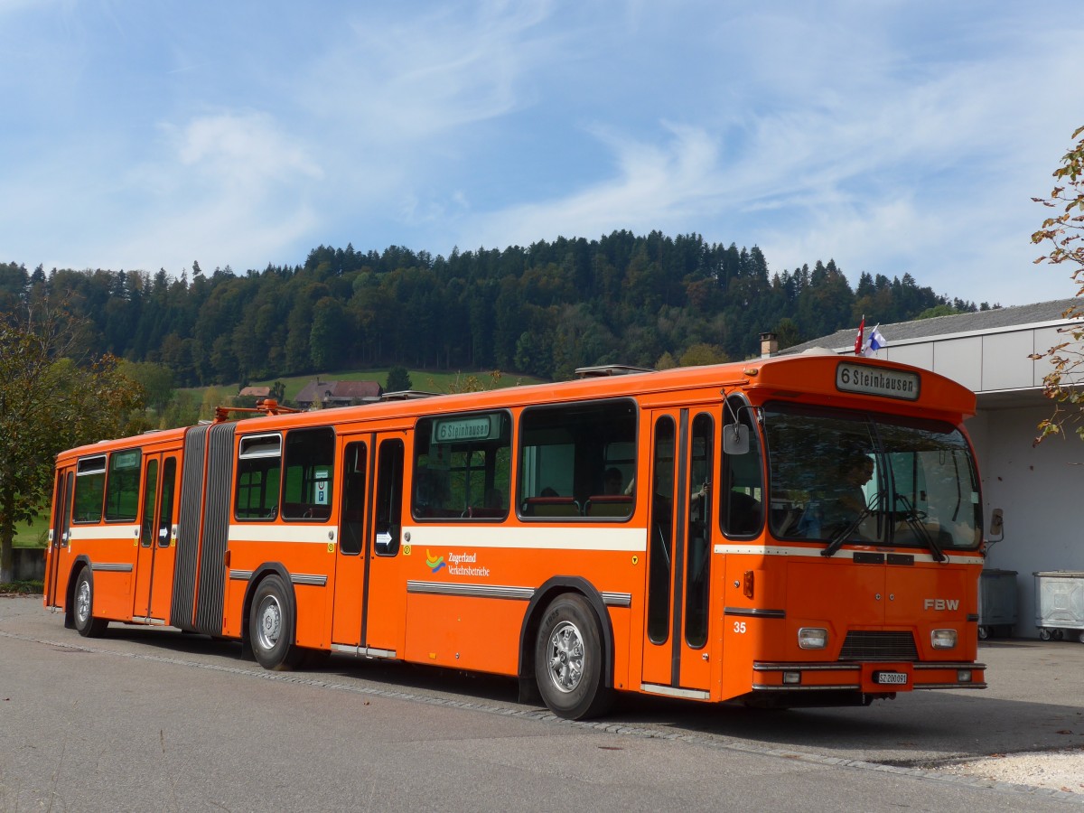 (155'524) - ZVB Zug (RWB) - Nr. 35/SZ 200'091 - FBW/Hess am 5. Oktober 2014 in Burgdorf, Ziegelgut