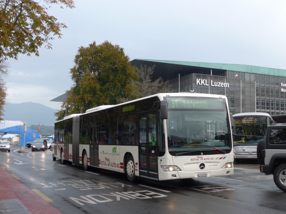 (156'065) - ARAG Ruswil - Nr. 16/LU 142'595 - Mercedes am 25. Oktober 2014 beim Bahnhof Luzern