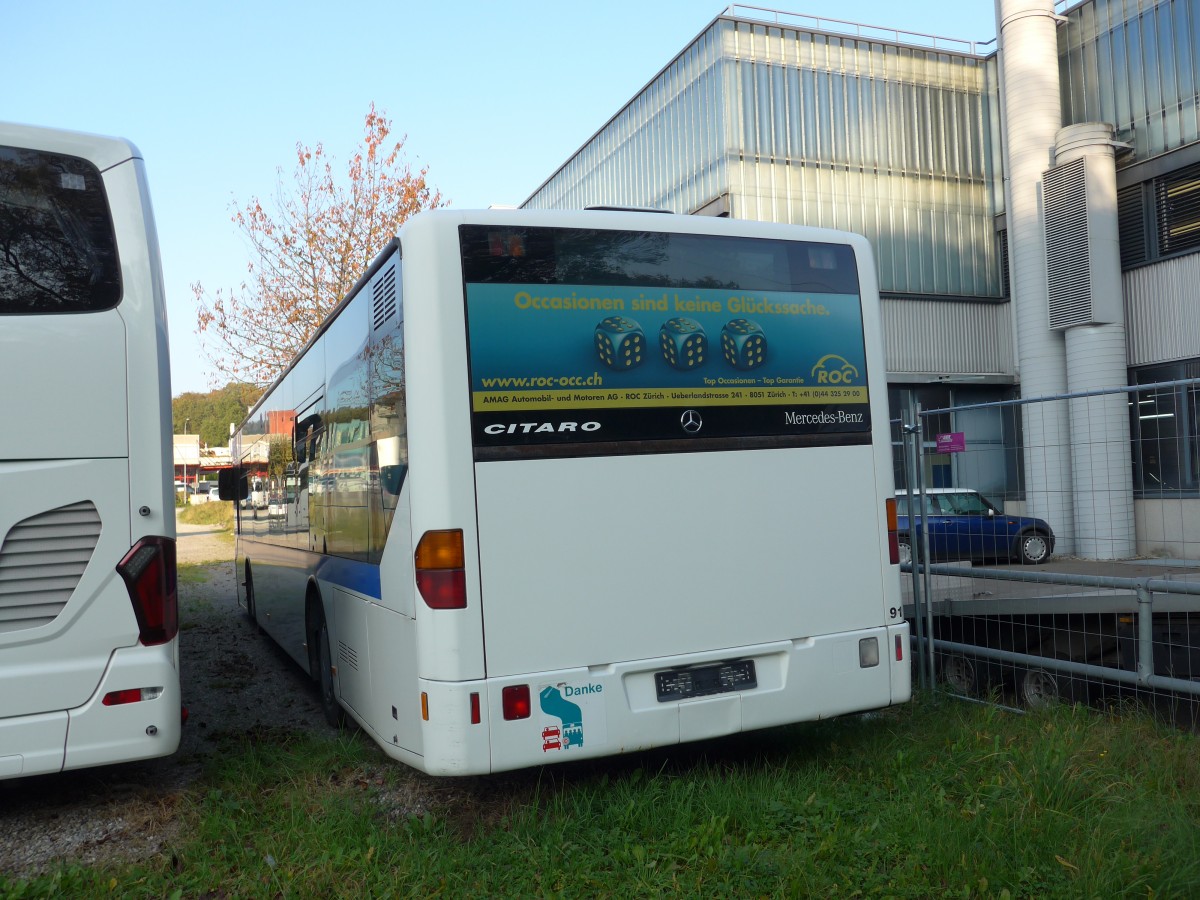 (156'312) - Welti-Furrer, Zrich - Nr. 91 - Mercedes am 28. Oktober 2014 in Kloten, EvoBus
