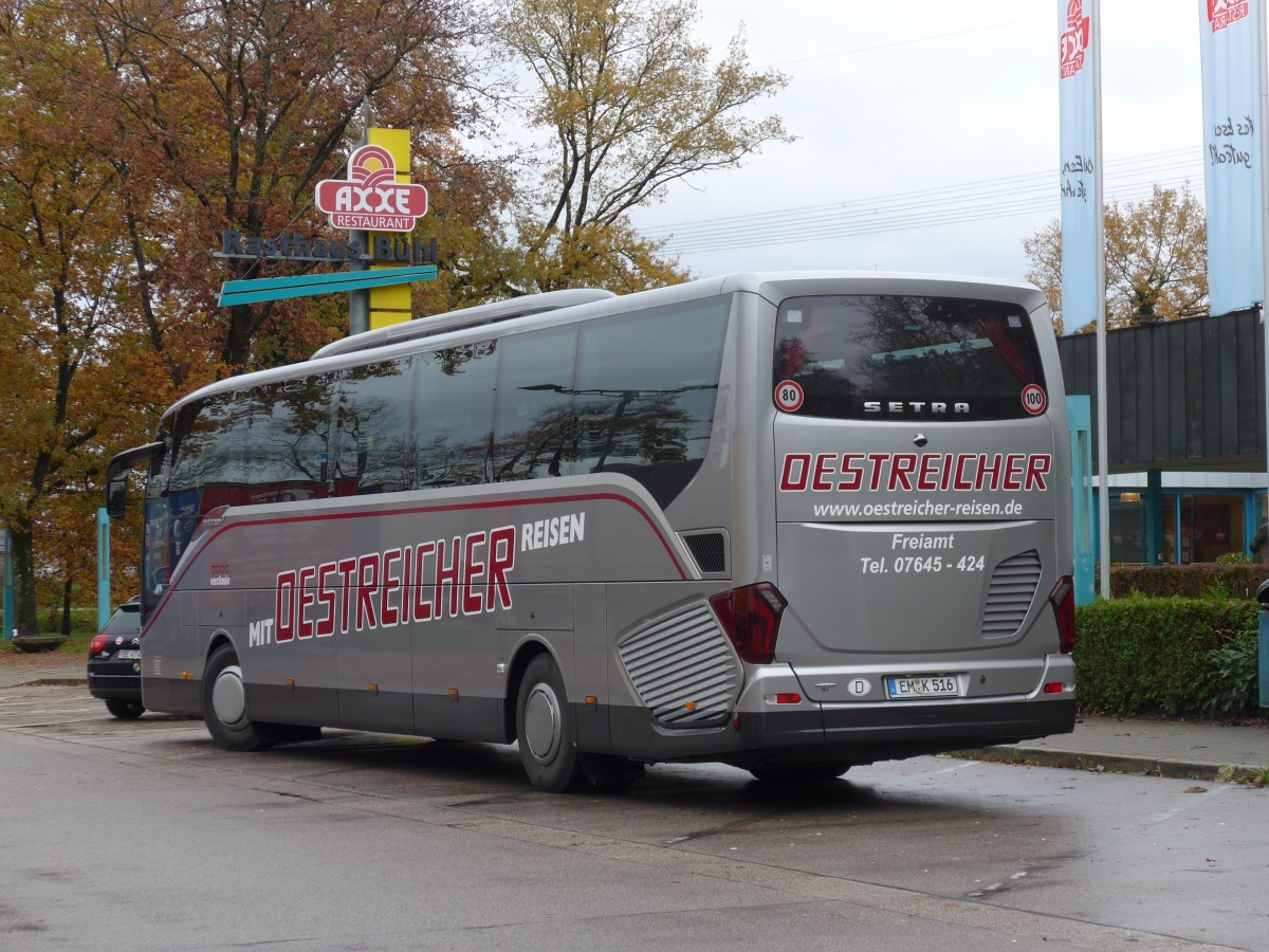 (156'527) - Oestreicher, Freiamt - EM-K 516 - Setra am 16. November 2014 in Bhl, Rasthof