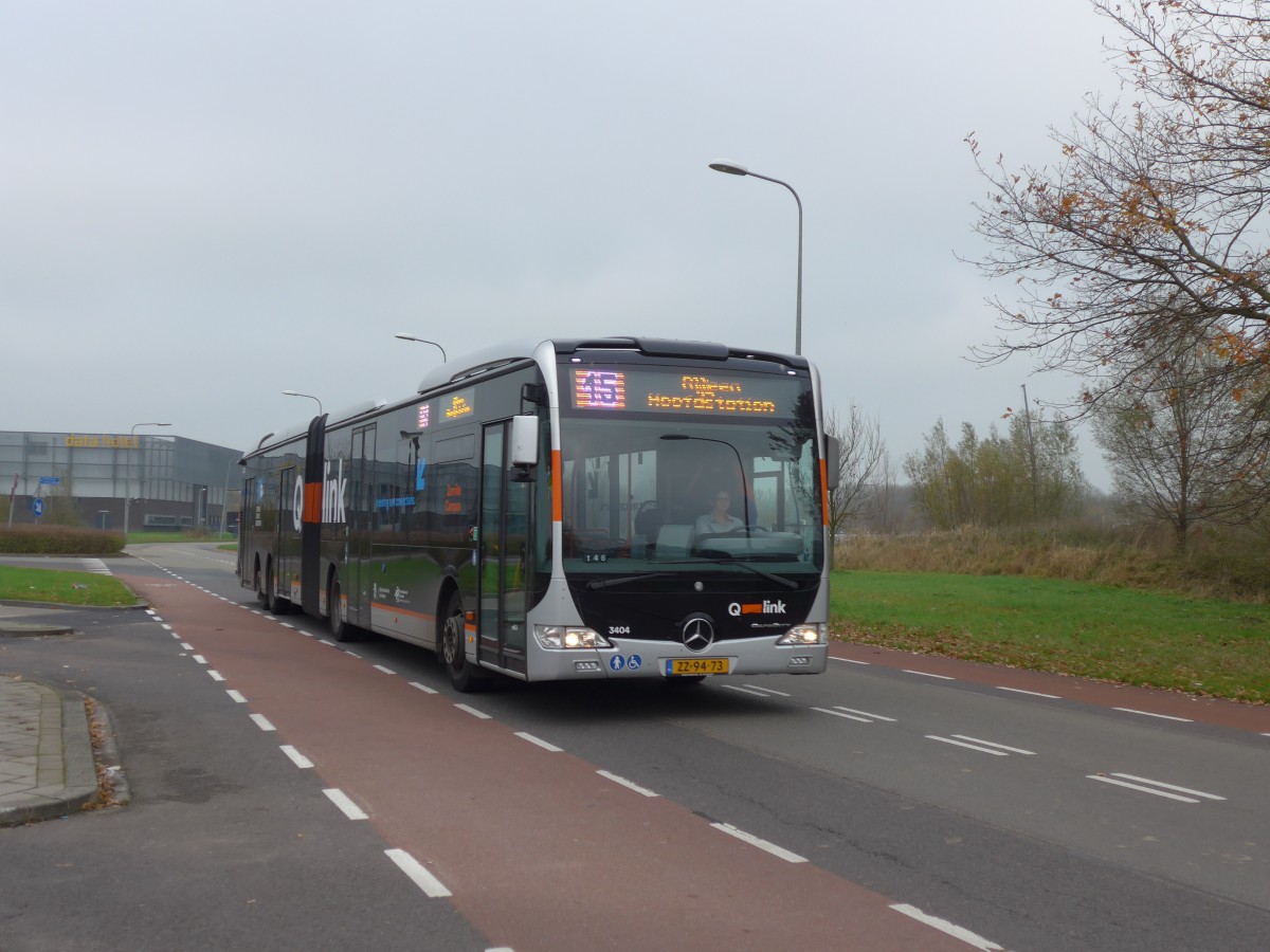 (156'612) - Qbuzz, Groningen - Nr. 3404/ZZ-94-73 - Mercedes am 18. November 2014 in Groningen, P&R Zernike