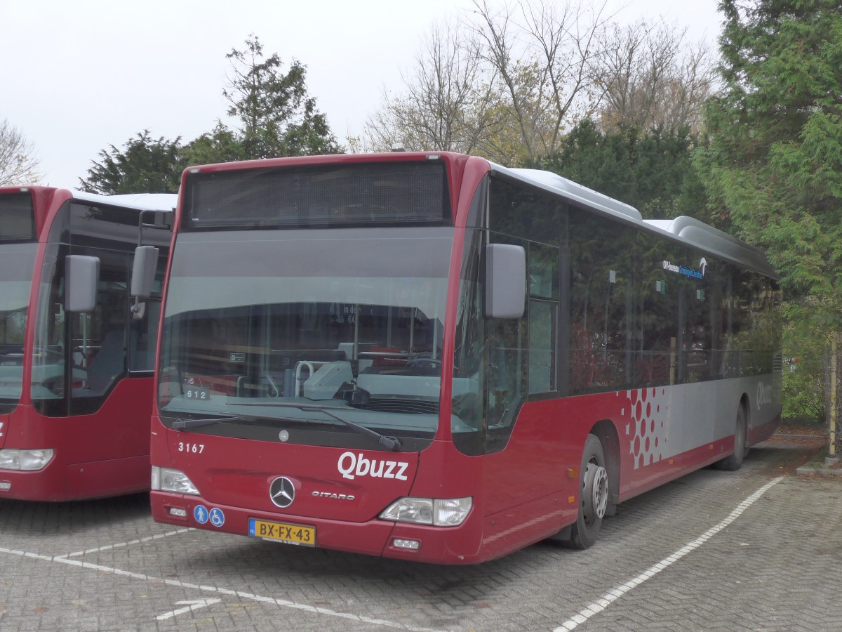 (156'696) - Qbuzz, Groningen - Nr. 3167/BX-FX-43 - Mercedes am 18. November 2014 in Appingedam, Busstation