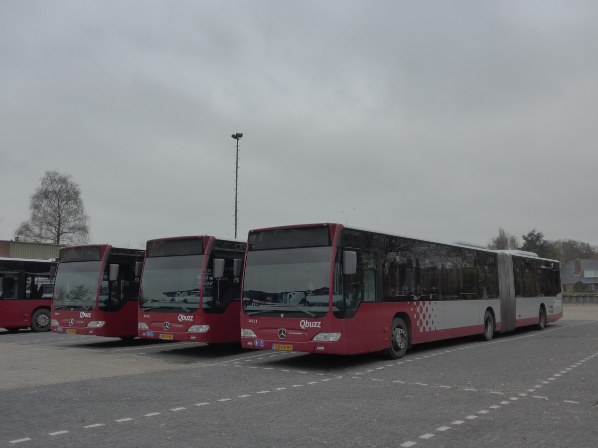 (156'699) - Qbuzz, Groningen - Nr. 3502/BX-GF-95 - Mercedes am 18. November 2014 in Appingedam, Busstation
