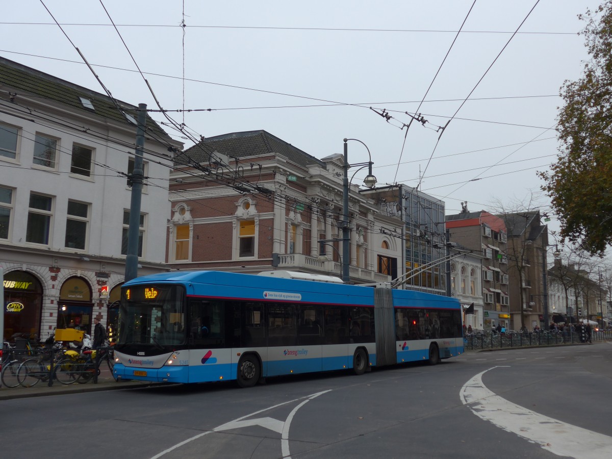 (157'068) - Breng, Ijsselmuiden - Nr. 5245/09-BBX-3 - Hess/Hess Gelenktrolleybus am 20. November 2014 in Arnhem, Willemsplein