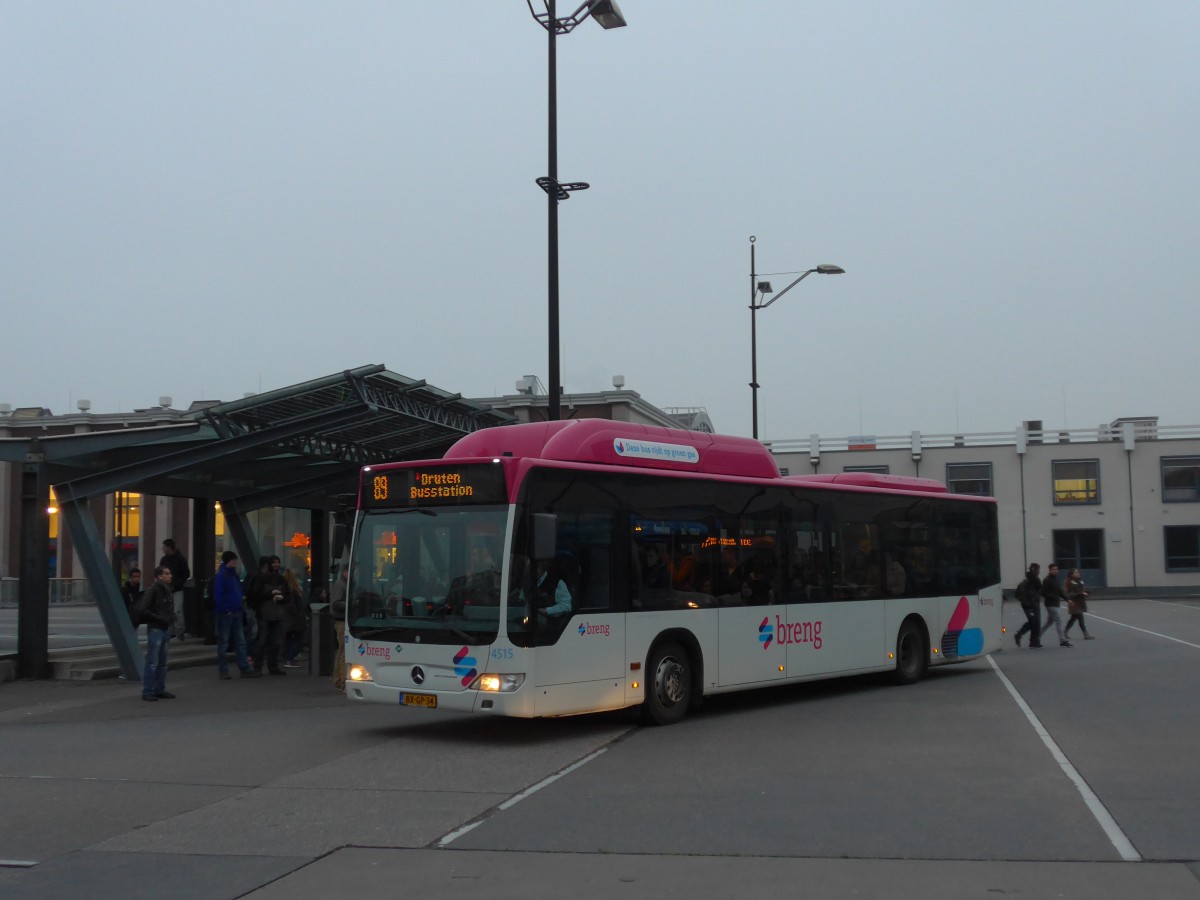 (157'110) - Breng, Ijsselmuiden - Nr. 4515/BX-GP-34 - Mercedes am 20. November 2014 beim Bahnhof Nijmegen