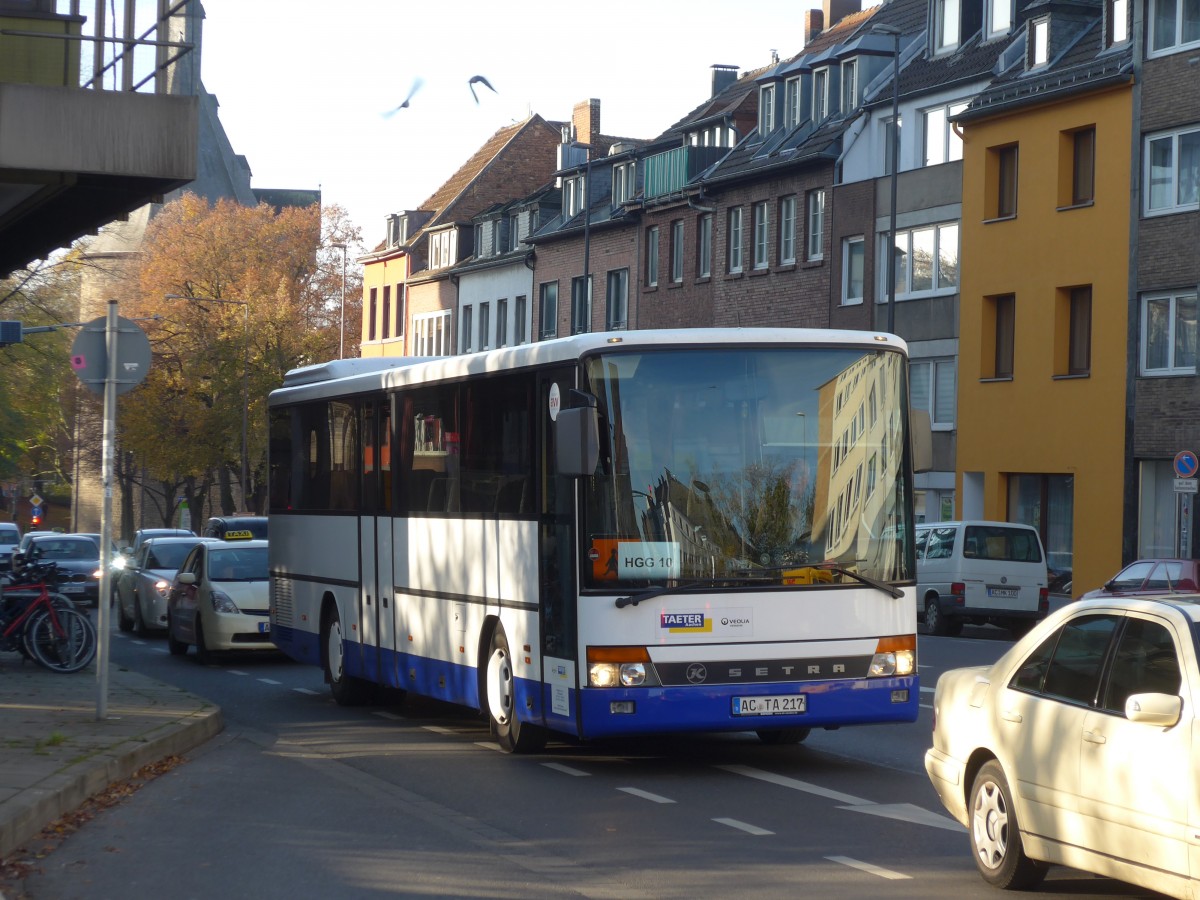 (157'158) - Taeter, Aachen - AC-TA 217 - Setra am 21. November 2014 beim Hauptbahnhof Aachen
