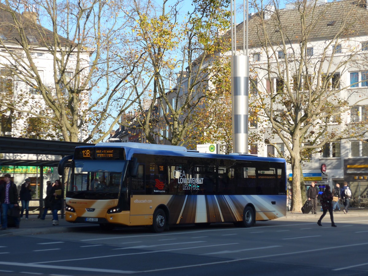 (157'186) - ASEAG Aachen - Nr. 343/AC-L 281 - VDL am 21. November 2014 beim Hauptbahnhof Aachen