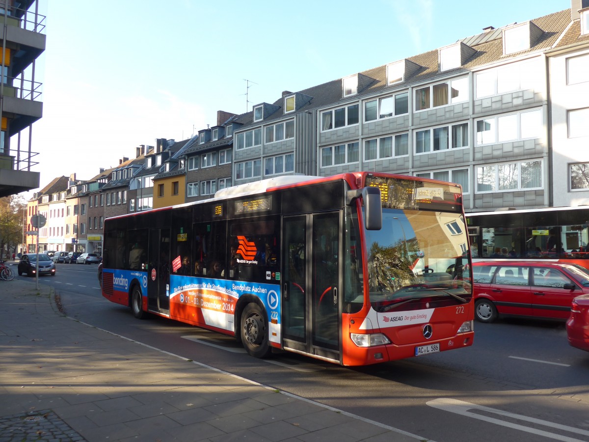 (157'192) - ASEAG Aachen - Nr. 272/AC-L 586 - Mercedes am 21. November 2014 beim Hauptbahnhof Aachen