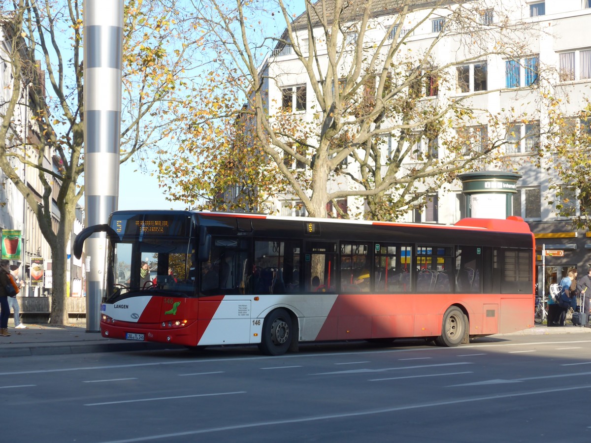 (157'211) - Langen, Jlich - Nr. 146/JL-TL 146 - Solaris am 21. November 2014 beim Hauptbahnhof Aachen