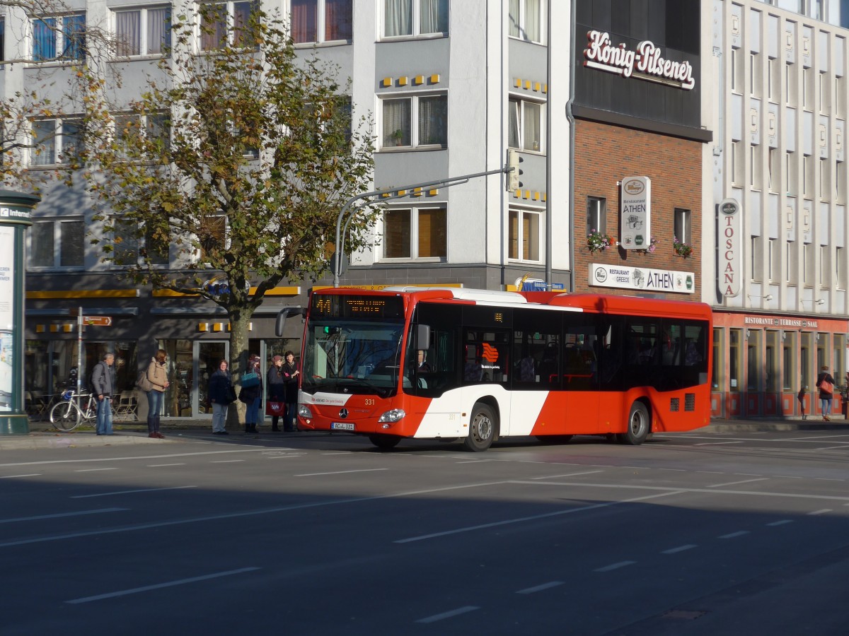 (157'213) - ASEAG Aachen - Nr. 331/AC-L 331 - Mercedes am 21. November 2014 beim Hauptbahnhof Aachen