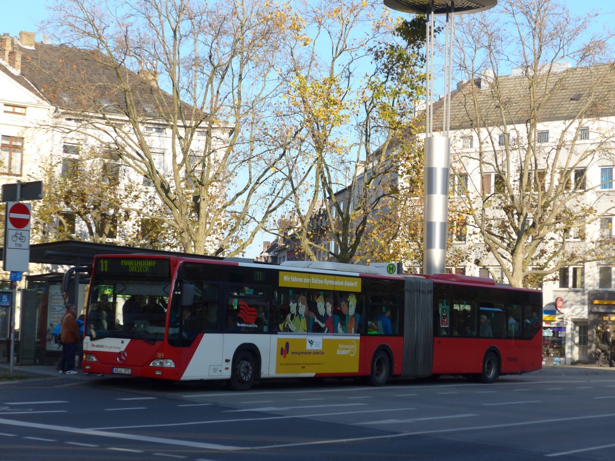 (157'220) - ASEAG Aachen - Nr. 189/AC-L 271 - Mercedes am 21. November 2014 beim Hauptbahnhof Aachen